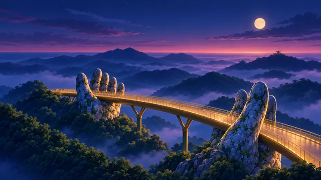 Bridge wallpaper: Golden Bridge   dark